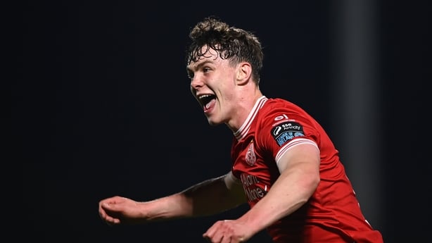 Gareth McElroy of Sligo Rovers celebrates after the SSE Airtricity Men's Premier Division match between Sligo Rovers and Dundalk at The Showgrounds in Sligo.