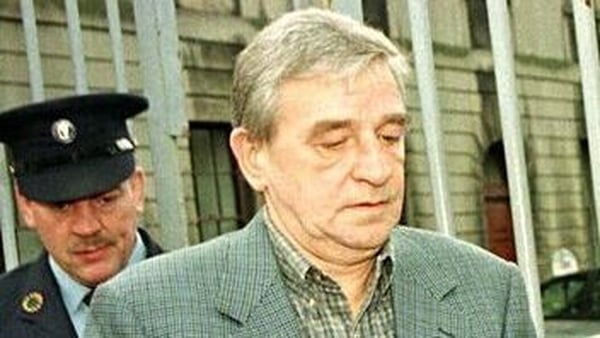 Tony Felloni, one of Ireland's most notorious drug dealers, being taken from the Four Courts to prison