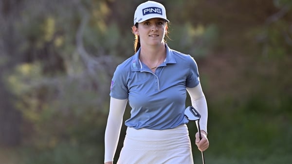 Lauren Walsh of Ireland looks on from on the ninth green during the first round of the Aramco Championship 2026 at Shadow Creek Golf Course on April 02, 2026 in Las Vegas, Nevada.