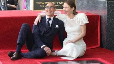 Meryl Streep gets emotional as Stanley Tucci and Emily Blunt are presented with stars on the Hollywood Walk of Fame