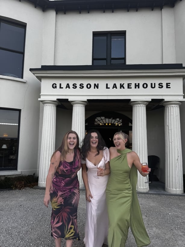 Eadaoin and two women outside Glasson Lakehouse