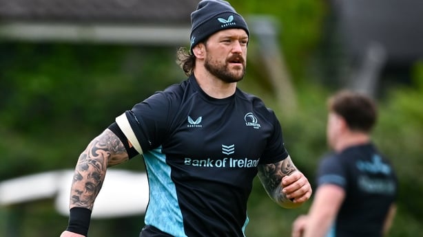 27 April 2026; Andrew Porter during a Leinster Rugby squad training session at Rosemount in UCD, Dublin. Photo by Tyler Miller/Sportsfile