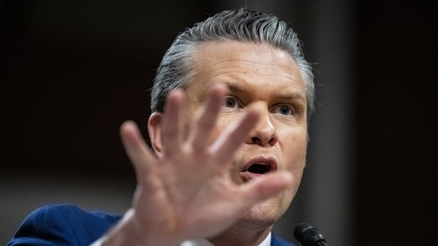 WASHINGTON, DC - APRIL 30: U.S. Secretary of Defense Pete Hegseth testifies during a Senate Armed Services Committee hearing on April 30, 2026 in the Dirksen Senate Office Building in Washington, DC. Hegseth testified on the Department of Defense Fiscal Year 2027 Budget Request. (Photo by Graeme Slo