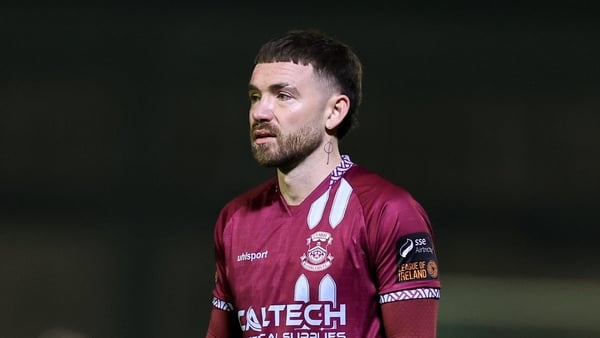 20 March 2026; Dylan McGlade of Cobh Ramblers during the SSE Airtricity Men's First Division match between Cobh Ramblers and Bray Wanderers at St Colman's Park in Cobh, Cork. Photo by Michael P Ryan/Sportsfile