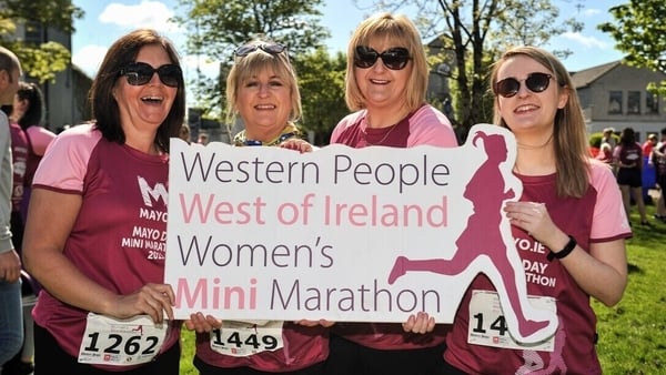 Women pose ahead of the West of Ireland Women’s Mini Marathon