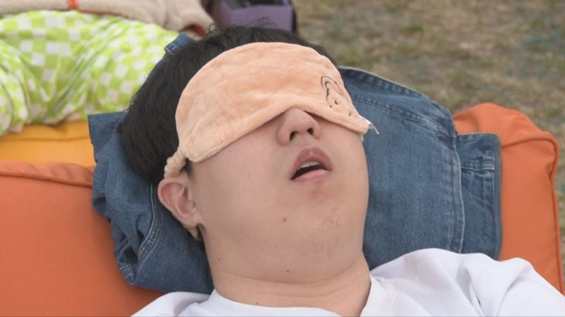 Participant during a sleeping competition in South Korea