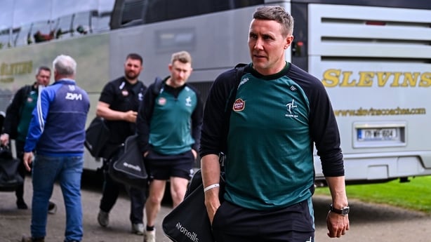 3 May 2026; Kildare manager Brian Flanagan arrives for the Leinster GAA Football Senior Championship semi-final match between Kildare and Westmeath at Glenisk O'Connor Park in Tullamore, Offaly. Photo by Piaras Ó Mídheach/Sportsfile
