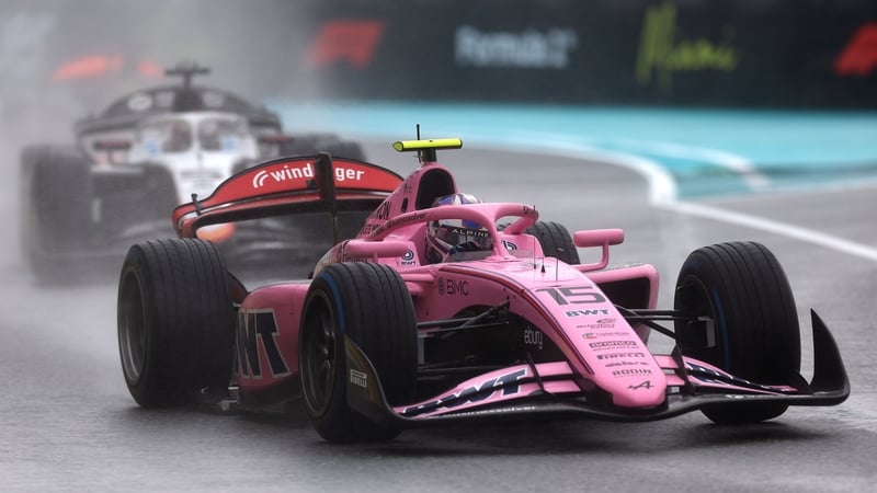 Dunne crashes out during Formula 2 race in Miami