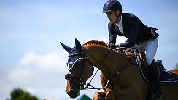 Max Wachman of Ireland competing on Lexington in the Minerva Stakes during the Dublin Horse Show 2024 at the RDS in Dublin.