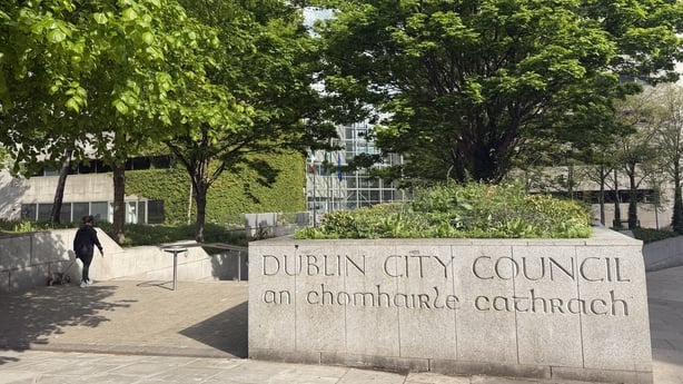 exterior view of Dublin City Council offices on Wood Quay