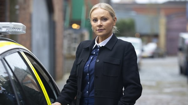 Lisa Swain (Vicky Myers) begins a formal round of questioning. Photo: Danielle Baguley/ITV