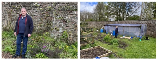Ciarán in the walled garden in Meath
