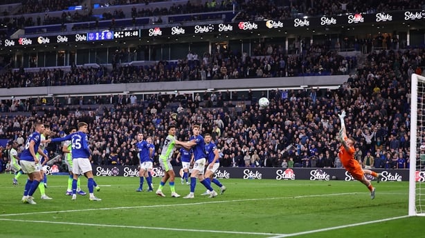 Jeremy Doku scores a 97th-minute equaliser for Manchester City