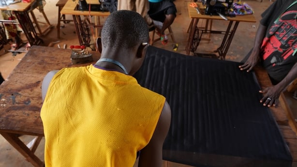 CAR child soldiers sewing