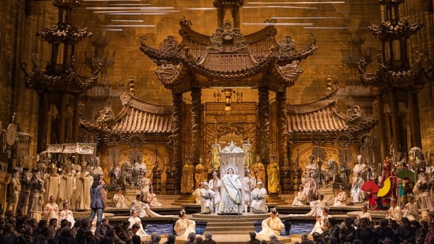 Act II, Scene 2 of Puccini's "Turandot." Photo: Evan Zimmerman / Met Opera