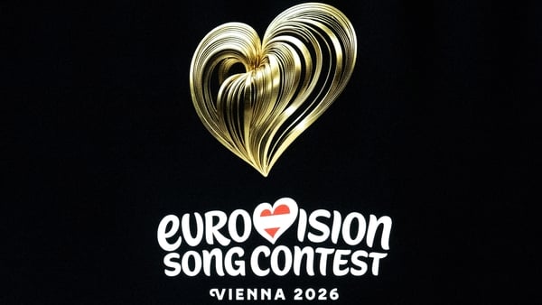 The lettering Eurovision Song Contest Vienna 2026 is seen during a light show as part of the official opening of the stage at the Wiener Stadthalle prior to the 70th Eurovision Song Contest (ESC), in Vienna, Austria on 28 April, 2026. (Photo by Joe Klamar