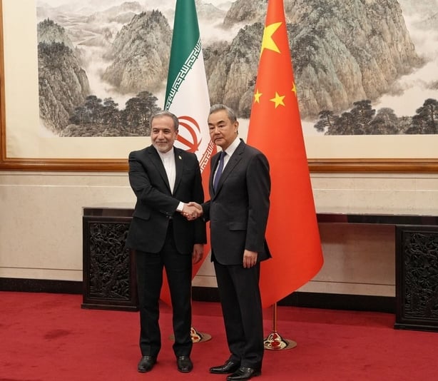 BEIJING, CHINA - MAY 6: (----EDITORIAL USE ONLY - MANDATORY CREDIT - 'IRANIAN FOREIGN MINISTRY / HANDOUT' - NO MARKETING NO ADVERTISING CAMPAIGNS - DISTRIBUTED AS A SERVICE TO CLIENTS----) Iranian Foreign Minister Abbas Araghchi meets with Chinese Minister of Foreign Affairs Wang Yi in Beijing, Chin