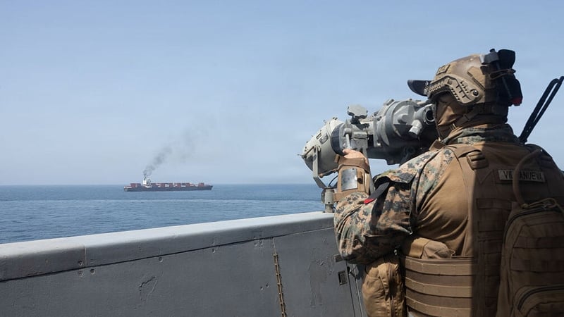 US hits Iranian tanker, says blockade remains in effect