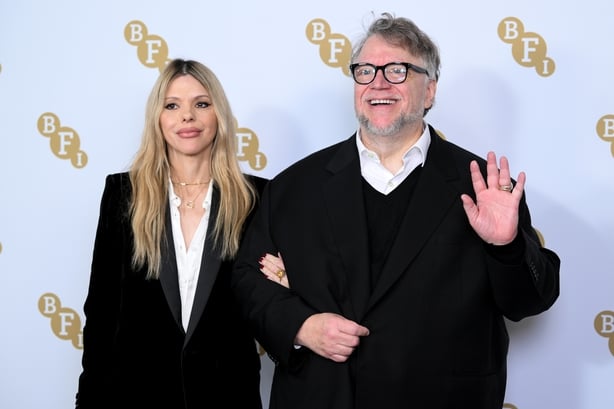 LONDON, ENGLAND - MAY 06: Kim Morgan and Guillermo del Toro attend the BFI Fellowship celebration for Guillermo Del Toro at The Rosewood London on May 06, 2026 in London, England. (Photo by Joe Maher/Getty Images)