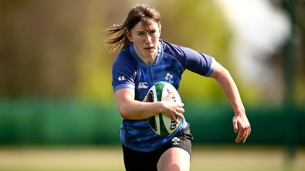 15 April 2026; Niamh Gallagher during an Ireland Women's Rugby squad training session at the IRFU High Performance Centre in Dublin. Photo by Shauna Clinton/Sportsfile