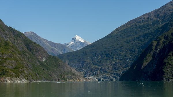 a View of the north arm of Tracy Arm, a fjord in Alaska near Juneau