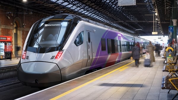 An artists impression of the new the Belfast-Dublin Enterprise train fleet
