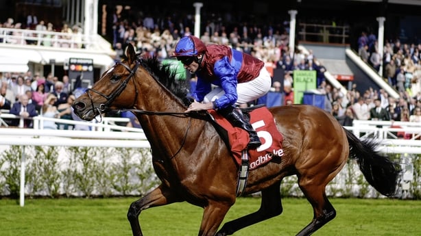 CHESTER, ENGLAND - MAY 07: Ryan Moore riding Jan Brueghel win The Ladbrokes Ormonde Stakes on Ladies Day at Chester Racecourse on May 07, 2026 in Chester, England. (Photo by Alan Crowhurst/Getty Images)