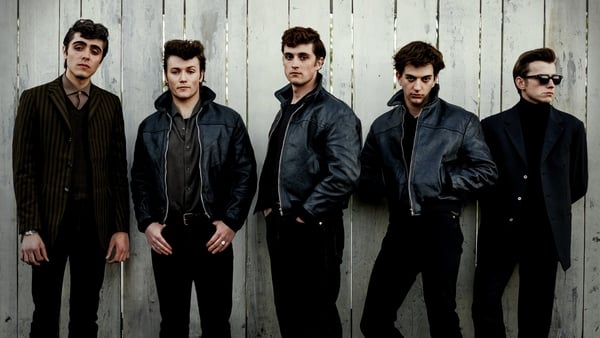 Photo by Gordon Timpen of the actors who will play the members of The Beatles in a new BBC TV series called Hamburg Days. Photo: Gordon Timpen/SMPSP/W and B Television/PA Wire