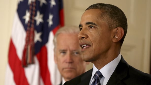 President Barack Obama giving his response in 2015 to the Iran nuclear agreement