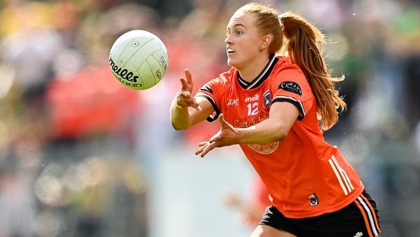 Monaghan , Ireland - 10 May 2025; Blaithin Mackin of Armagh during the TG4 Ulster LGFA Senior Football Championship final match between Armagh and Donegal at St Tiernach's Park in Clones, Monaghan. (Photo By Ramsey Cardy/Sportsfile via Getty Images)