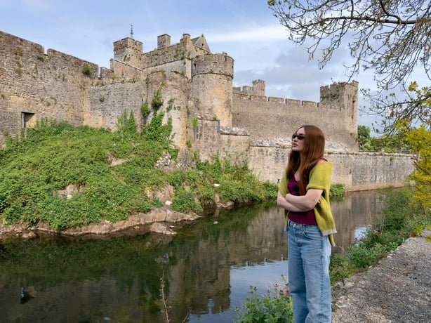 Roz Purcell at a castle