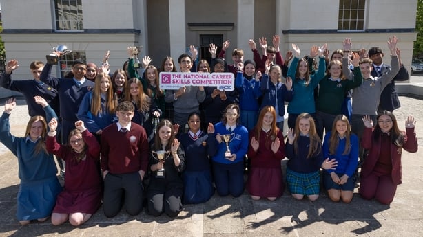 Pictured at the National Career Skills Competition 2026 by Careers Portal at the Department of Education was the winning students.Pic Gary Ashe