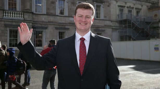 Fianna Fáil TD James O'Connor outside Leinster House