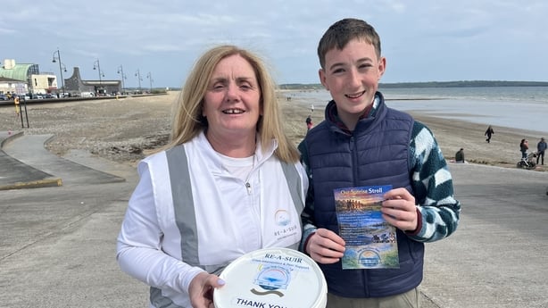 Fionnuala Cromer and Jasper in Tramore