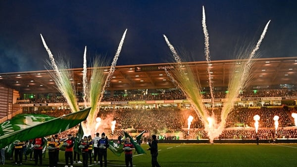 24 January 2026; A general view of fireworks before the United Rugby Championship match between Connacht and Leinster at Dexcom Stadium in Galway. Photo by Sam Barnes/Sportsfile