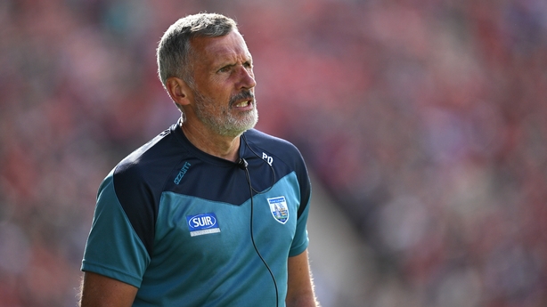 25 May 2025; Waterford manager Peter Queally during the Munster GAA Hurling Senior Championship Round 5 match between Cork and Waterford at SuperValu Páirc Ui Chaoimh in Cork. Photo by Brendan Moran/Sportsfile