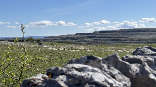 The landscape of the Burren in Co Clare 