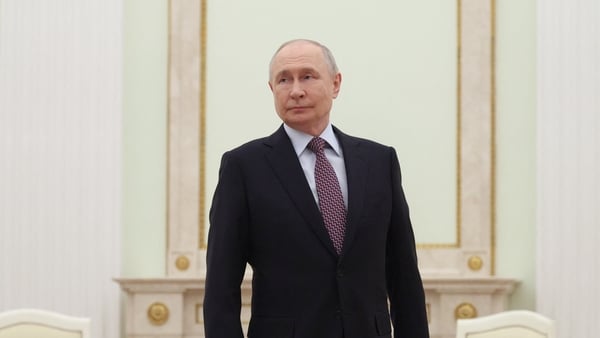 Russian President Vladimir Putin attending a meeting