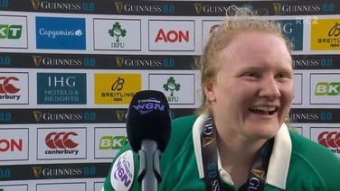 Aoife Wafer reacts to victory over Wales