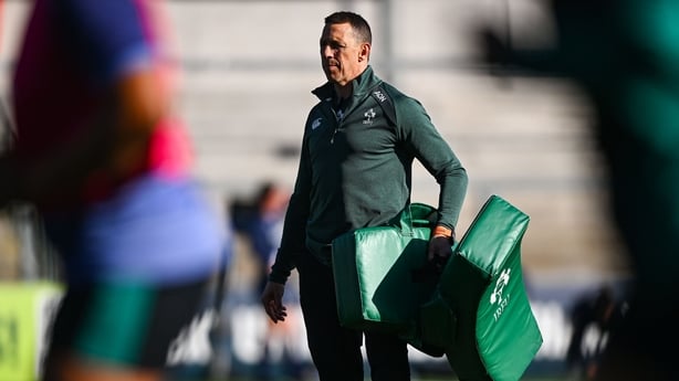 9 May 2026; Ireland head coach Scott Bemand before the Women's 6 Nations Rugby Championship match between Ireland and Wales at Affidea Stadium in Belfast. Photo by Shauna Clinton/Sportsfile