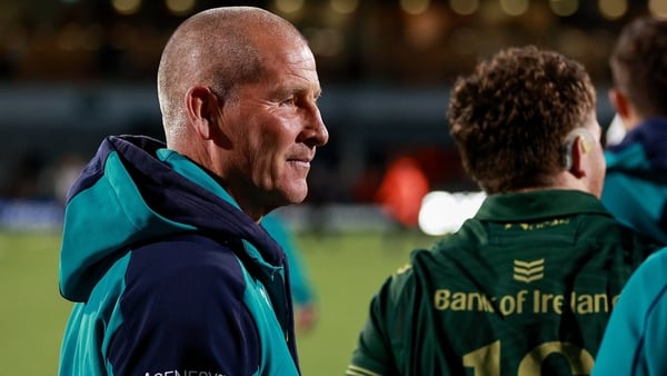 9 May 2026; Connacht head coach Stuart Lancaster after his side's victory in the United Rugby Championship match between Connacht and Munster at Dexcom Stadium in Galway. Photo by Thomas Flinkow/Sportsfile