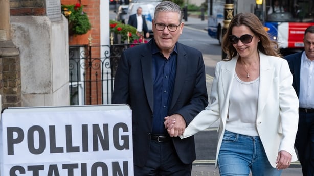 UK Prime Minister Keir Starmer and his wife Victoria Starmer arrive at a polling station in Westminster, to vote in the local elections in London, United Kingdom on May 7, 2026. (Photo by Thomas Krych/Anadolu via Getty Images)