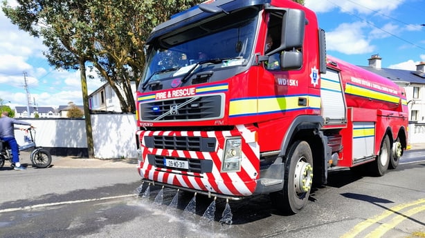 Water tankers have been spraying the roads 