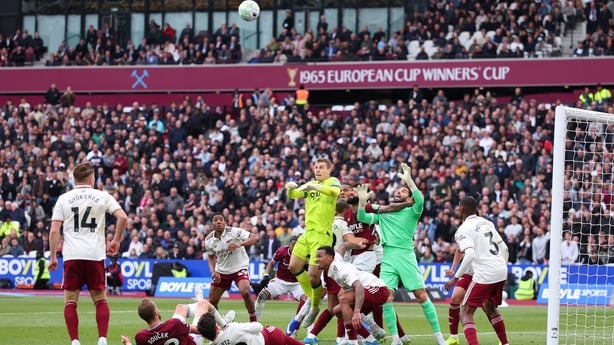 LONDON, ENGLAND - MAY 10: during the Premier League match between West Ham United and Arsenal at London Stadium on May 10, 2026 in London, England. (Photo by Marc Atkins/Getty Images)