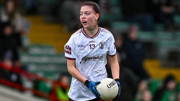 11 April 2026; Eva Noone of Galway during the Lidl Ladies National Football League Division 1 final match between Cork and Galway at TUS Gaelic Grounds, Limerick. Photo by Sam Barnes/Sportsfile 