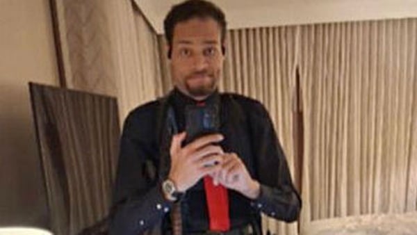 Cole Tomas Allen, the suspect in the shooting incident in Washington at the annual White House Correspondents' Association Dinner, while in his hotel room at the Washington Hilton