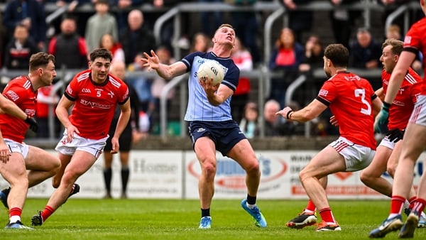 2 May 2026; Ciarán Kilkenny of Dublin on the attack during the Leinster GAA Football Senior Championship semi-final match between Louth and Dublin at Laois Hire O'Moore Park in Portlaoise, Laois. Photo by Piaras Ó Mídheach/Sportsfile