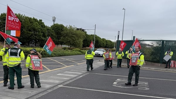 National Ambulance Service picket Drimnagh Dublin