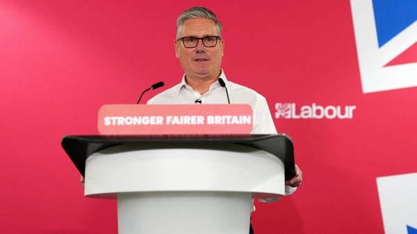 Keir Starmer gives a speech in london
