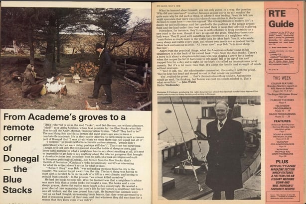 RTE Guide cover story about Bob Bernens of the Blue Stacks